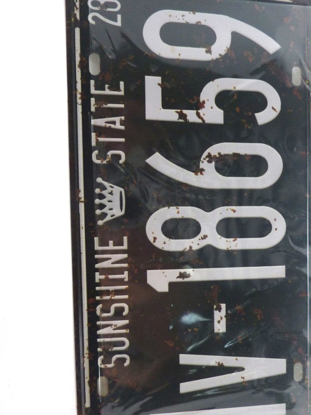Rustic SUNSHINE STATE License Plate REPLICA Tin Metal